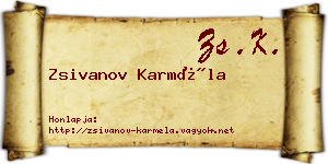 Zsivanov Karméla névjegykártya